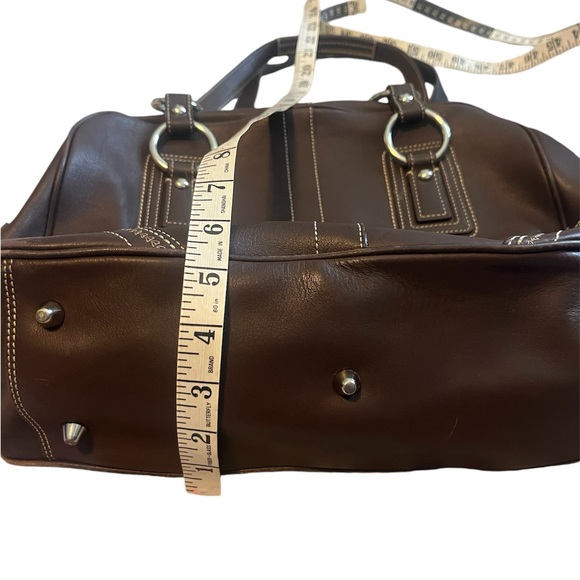 Coach 10581 Brown Leather Soho Large Satchel Carry All Bowling Bag Purse - Picture 9 of 10